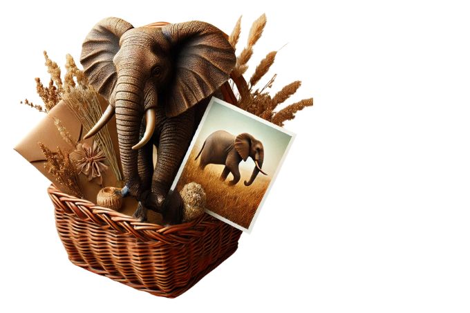 Geschenkkorb Elefant